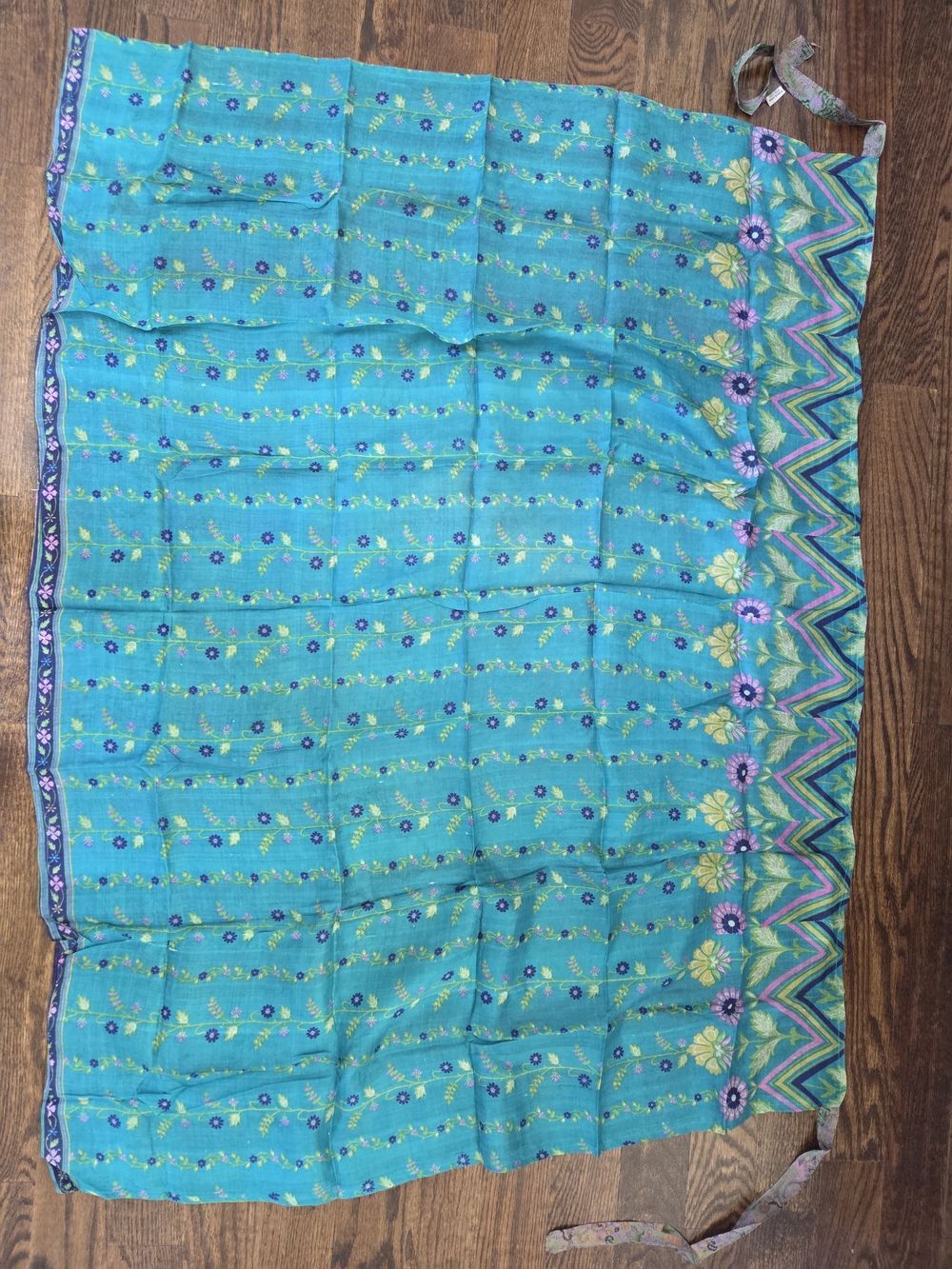 Aritsan Hand Sewn Reversible Silk True Wrap Skirt Boho Midi India - Picture 2 of 10
